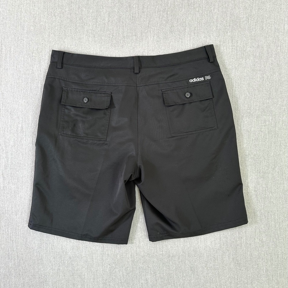 Adidas ClimaLite Golf‎ Shorts Men's 36 Black Polyester Performance Flat Front